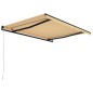 vidaXL Toldo manual retráctil amarillo y blanco 400x300 cm