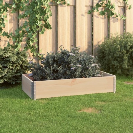 vidaXL Arriate de madera maciza de pino 50x100 cm