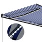 vidaXL Toldo retráctil manual con LED azul y blanco 300x250 cm vidaXL Toldo retráctil manual con LED azul y blanco 300x250 cm