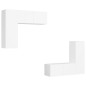 vidaXL Set de muebles de salón TV 4 piezas madera de ingeniería blanco vidaXL Set de muebles de salón TV 4 piezas madera de ingeniería blanco