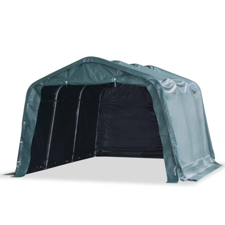 vidaXL Carpa ganado desmontable PVC verde oscuro 550 g/m² 3,3x4,8 m