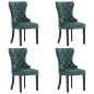 vidaXL Sillas de comedor 4 unidades terciopelo verde oscuro vidaXL Sillas de comedor 4 unidades terciopelo verde oscuro