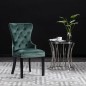 vidaXL Sillas de comedor 4 unidades terciopelo verde oscuro vidaXL Sillas de comedor 4 unidades terciopelo verde oscuro