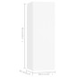 vidaXL Set de muebles de salón TV 4 piezas madera de ingeniería blanco vidaXL Set de muebles de salón TV 4 piezas madera de ingeniería blanco