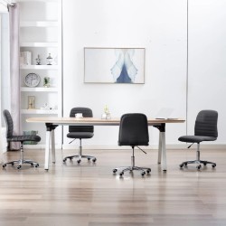 vidaXL Sillas de comedor 4 unidades de tela gris oscuro