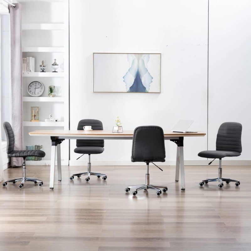 vidaXL Sillas de comedor 4 unidades de tela gris oscuro vidaXL Sillas de comedor 4 unidades de tela gris oscuro