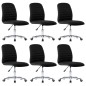 vidaXL Sillas de comedor 6 unidades tela negro vidaXL Sillas de comedor 6 unidades tela negro