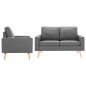 vidaXL Conjunto de sofás de 2 piezas tela gris claro vidaXL Conjunto de sofás de 2 piezas tela gris claro