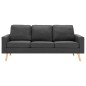 vidaXL Conjunto de sofás de 2 piezas tela gris oscuro vidaXL Conjunto de sofás de 2 piezas tela gris oscuro
