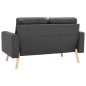 vidaXL Conjunto de sofás de 2 piezas tela gris oscuro vidaXL Conjunto de sofás de 2 piezas tela gris oscuro