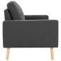 vidaXL Conjunto de sofás de 2 piezas tela gris oscuro vidaXL Conjunto de sofás de 2 piezas tela gris oscuro