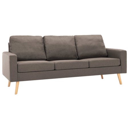 vidaXL Juego de sofás 2 piezas de tela gris taupe