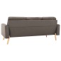 vidaXL Juego de sofás 2 piezas de tela gris taupe