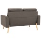 vidaXL Juego de sofás 2 piezas de tela gris taupe