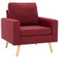 vidaXL Juego de sofás de 2 piezas de tela rojo vino vidaXL Juego de sofás de 2 piezas de tela rojo vino