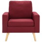 vidaXL Juego de sofás de 2 piezas de tela rojo vino vidaXL Juego de sofás de 2 piezas de tela rojo vino