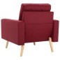 vidaXL Juego de sofás de 2 piezas de tela rojo vino vidaXL Juego de sofás de 2 piezas de tela rojo vino