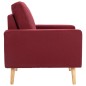 vidaXL Juego de sofás de 2 piezas de tela rojo vino vidaXL Juego de sofás de 2 piezas de tela rojo vino
