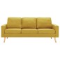 vidaXL Juego de sofás 2 piezas de tela amarillo vidaXL Juego de sofás 2 piezas de tela amarillo