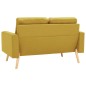 vidaXL Juego de sofás 2 piezas de tela amarillo vidaXL Juego de sofás 2 piezas de tela amarillo