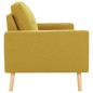 vidaXL Juego de sofás 2 piezas de tela amarillo vidaXL Juego de sofás 2 piezas de tela amarillo
