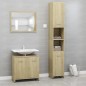 vidaXL Juego muebles de baño 3 piezas madera ingeniería roble Sonoma vidaXL Juego muebles de baño 3 piezas madera ingeniería roble Sonoma