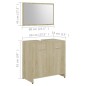 vidaXL Juego muebles de baño 3 piezas madera ingeniería roble Sonoma vidaXL Juego muebles de baño 3 piezas madera ingeniería roble Sonoma