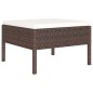 vidaXL Set muebles de jardín 4 piezas y cojines ratán sintético marrón