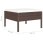 vidaXL Set muebles de jardín 4 piezas y cojines ratán sintético marrón