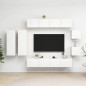vidaXL Set de mueble para TV de 8 piezas madera de ingeniería blanco vidaXL Set de mueble para TV de 8 piezas madera de ingeniería blanco