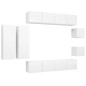 vidaXL Set de mueble para TV de 8 piezas madera de ingeniería blanco vidaXL Set de mueble para TV de 8 piezas madera de ingeniería blanco