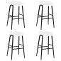 vidaXL Mesa alta y taburetes de bar 5 piezas negro y blanco vidaXL Mesa alta y taburetes de bar 5 piezas negro y blanco