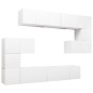 vidaXL Set de mueble para TV 10 piezas madera de ingeniería blanco vidaXL Set de mueble para TV 10 piezas madera de ingeniería blanco