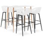 vidaXL Mesa alta y taburetes de bar 5 piezas blanco vidaXL Mesa alta y taburetes de bar 5 piezas blanco