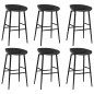 vidaXL Mesa alta y taburetes de bar 7 piezas negro vidaXL Mesa alta y taburetes de bar 7 piezas negro