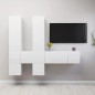 vidaXL Set de muebles de salón TV 7 piezas madera de ingeniería blanco vidaXL Set de muebles de salón TV 7 piezas madera de ingeniería blanco
