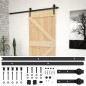 vidaXL Puerta corredera con herrajes madera maciza de pino 80x210 cm