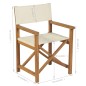vidaXL Sillas de director plegable 2 uds madera maciza de teca