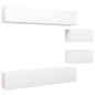 vidaXL Set de muebles de salón TV 6 piezas madera de ingeniería blanco vidaXL Set de muebles de salón TV 6 piezas madera de ingeniería blanco
