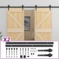 vidaXL Puerta corredera con herrajes madera maciza de pino 90x210 cm