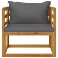 vidaXL Muebles de jardín 6 pzas cojines madera maciza de acacia vidaXL Muebles de jardín 6 pzas cojines madera maciza de acacia
