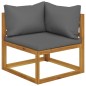 vidaXL Muebles de jardín 6 pzas cojines madera maciza de acacia 
