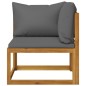 vidaXL Muebles de jardín 6 pzas cojines madera maciza de acacia 