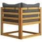 vidaXL Muebles de jardín 6 pzas cojines madera maciza de acacia 