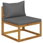 vidaXL Muebles de jardín 6 pzas cojines madera maciza de acacia 