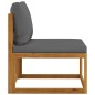 vidaXL Muebles de jardín 6 pzas cojines madera maciza de acacia 