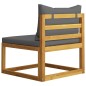 vidaXL Muebles de jardín 6 pzas cojines madera maciza de acacia 