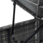 vidaXL Tumbonas de jardín y mesita 3 piezas ratán sintético gris vidaXL Tumbonas de jardín y mesita 3 piezas ratán sintético gris