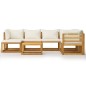 vidaXL Muebles de jardín 8 pzas cojines crema madera maciza de acacia vidaXL Muebles de jardín 8 pzas cojines crema madera maciza de acacia