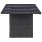 vidaXL Juego de comedor para jardín 11 piezas ratán sintético negro vidaXL Juego de comedor para jardín 11 piezas ratán sintético negro